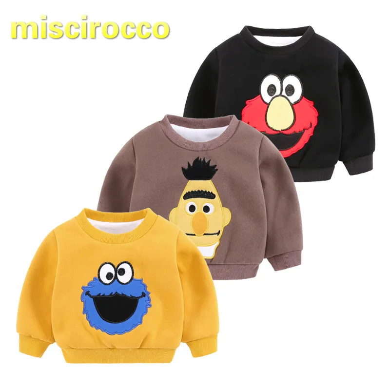 

Baby Hoodies Sweatshirts sweater cashmere with thickened shirt winter wear long sleeved T-shirt dress coat of newborn children