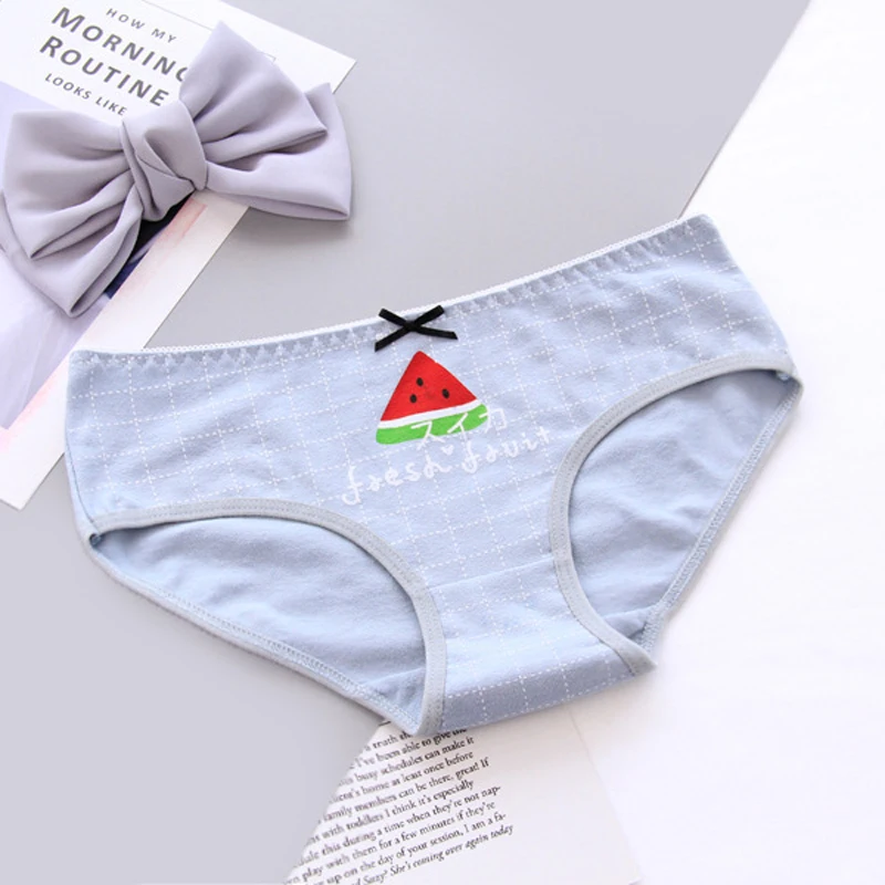 Girl Young Ladies Student female cotton panties briefs Strawberry print Women underwear ladies underpants lingerie |
