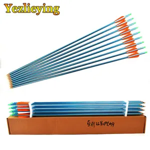 Охотничий блочный лук 30 дюймов, 61224 шт., алюминиевые стрелы для стрельбы из лука, болт 300 с 4 дюймовыми лопастями, сменные наконечники