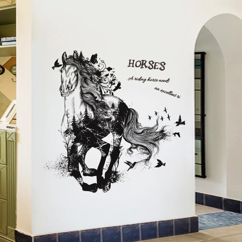 

Creative Horse Living Room Bedroom Office Home Decor PVC Wall Sticker Modern Wall Decals Poster Mural Art