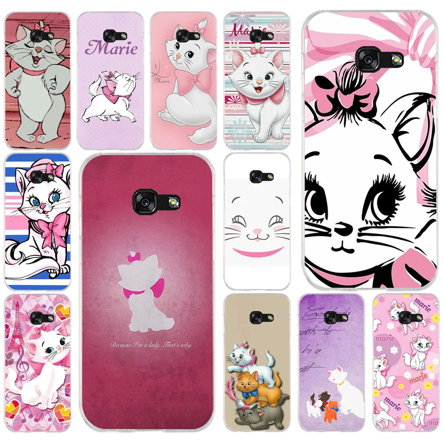 Мультяшный аристократ Marie Cats Мягкий Силиконовый ТПУ чехол для телефона Samsung a3 a5 2017