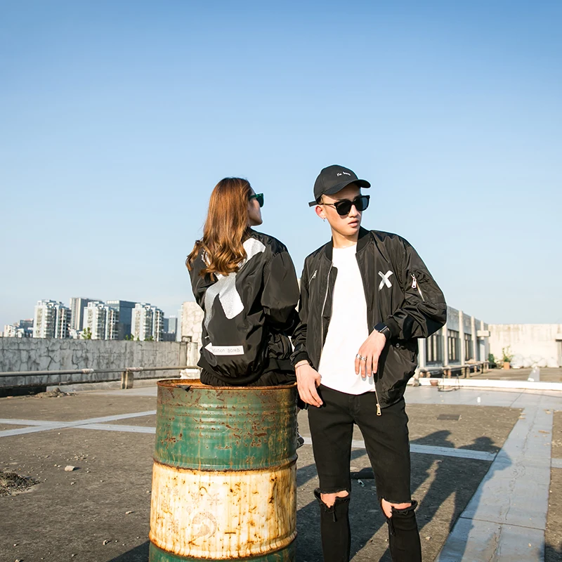 Drop Shipping Okami Bomber Jacket Couples Autumn Korean Coat Male Brush Paint Slogan Pilot Men Fashion Jackets US Size XS-XL | Мужская