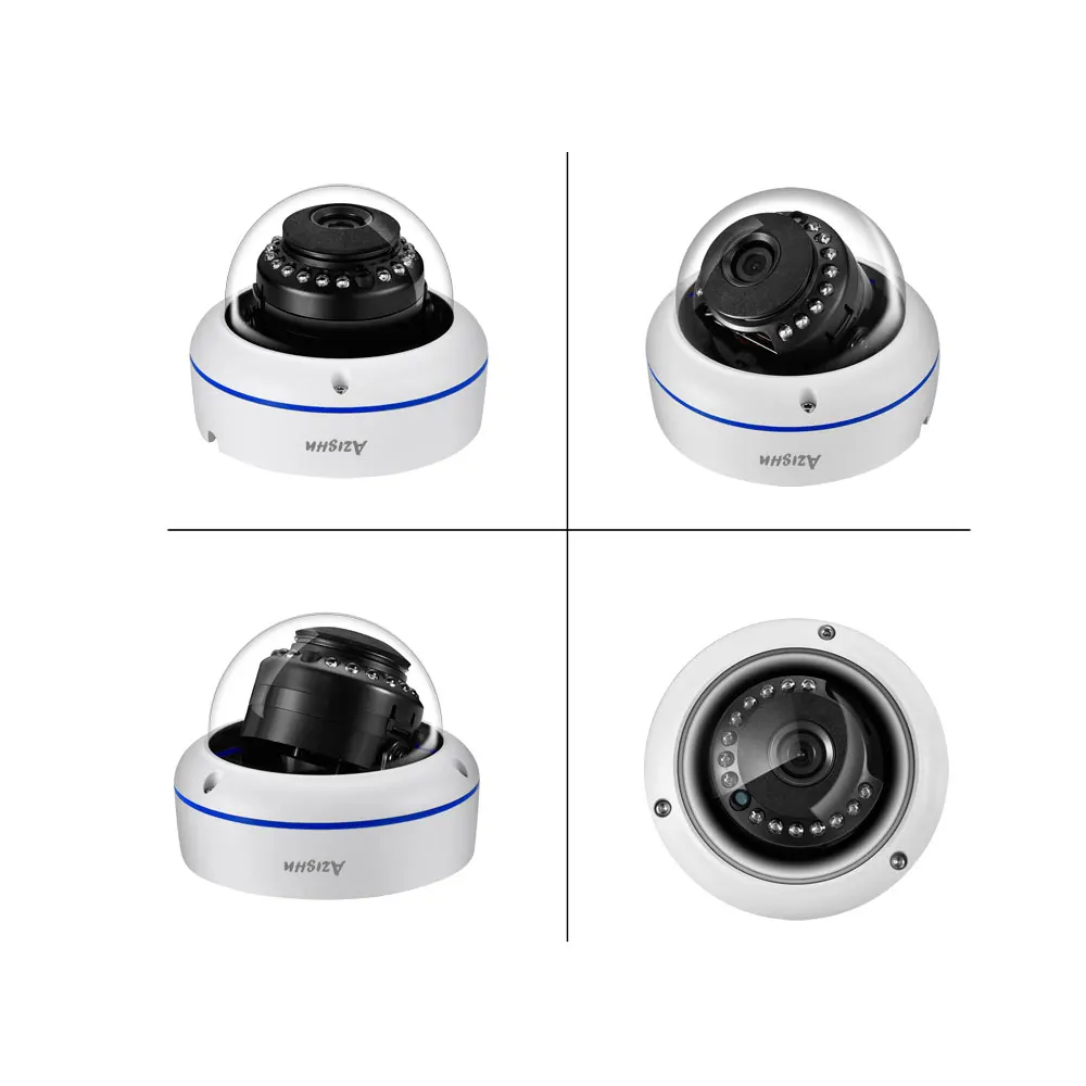 AZISHN 4MP H.265 8CH POE NVR домашняя система безопасности 4MP 3MP аудио запись Металл наружное видео наблюдение IP купольная камера комплект ONVIF