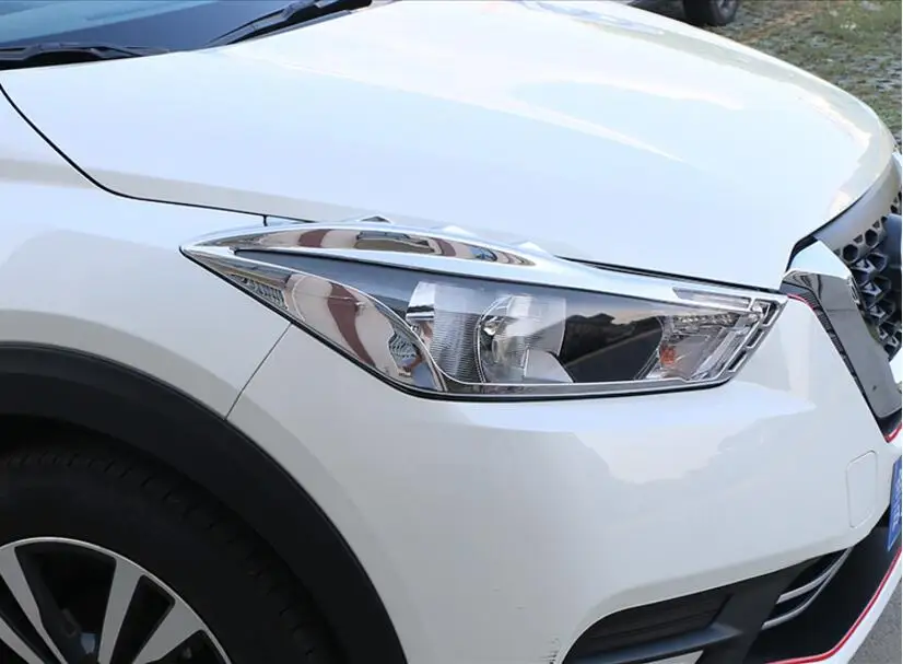 Бесплатная доставка Для 2 шт./компл. ABS Хромированная накладка на переднюю фару