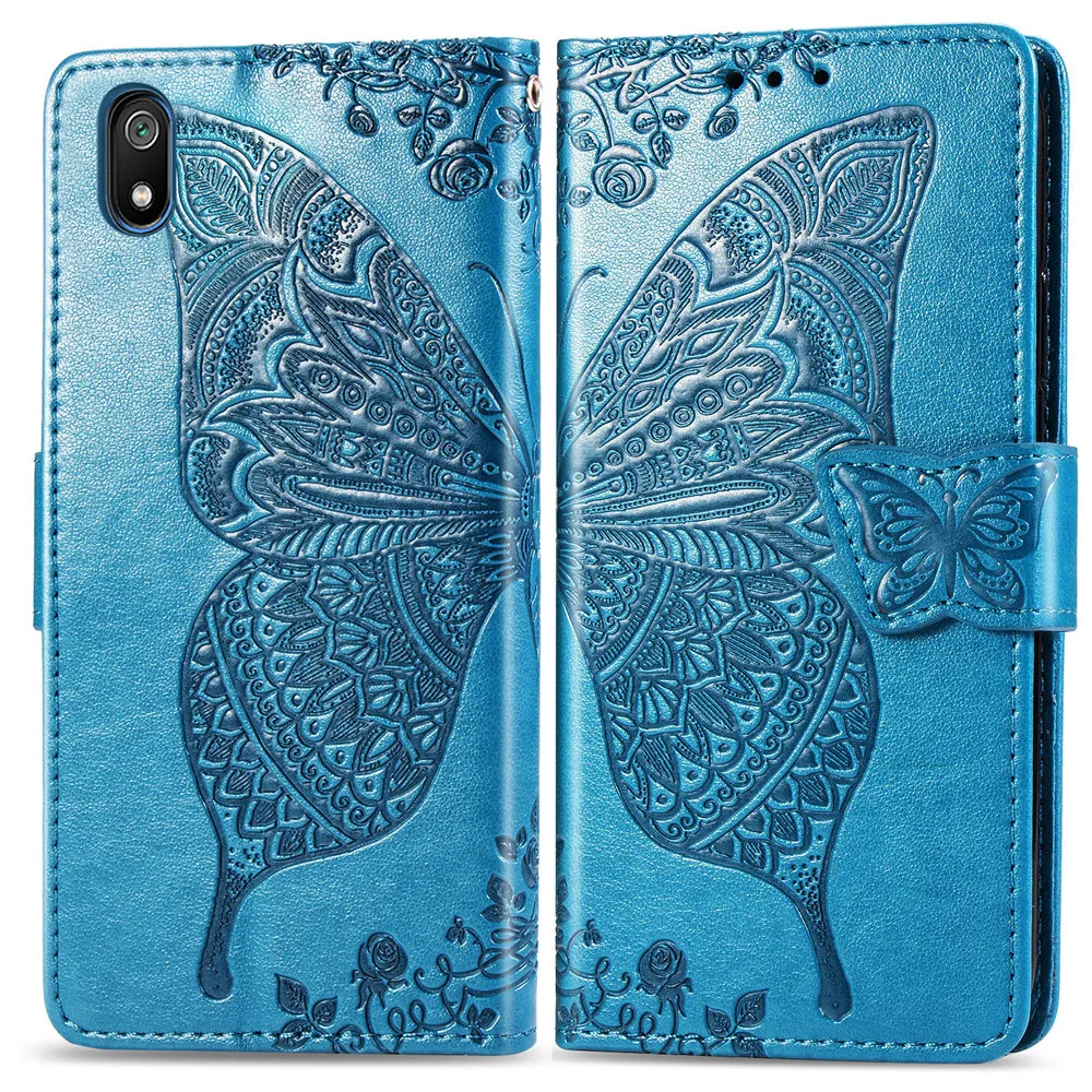 xiaomi Redmi 7A чехол 5.45 дюймов Роскошный 3D Бабочка узор Кожаный Бумажник книжка
