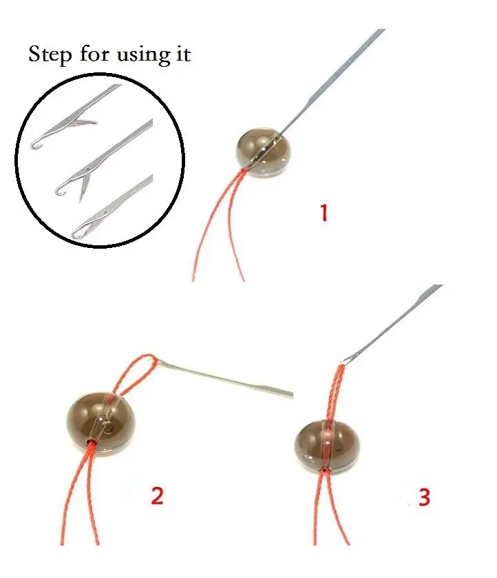 

100pcs Beading Needles Stringing Tool DTY Craft Jewelry Tools Wear Beads Tee Pins 78mm