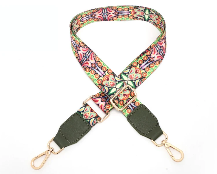 Style D Green Новинка, женские сумки, ремешок с золотой пряжкой, Хлопковая Сумка, ремешки, регулируемые, трендовые, легко удерживающие лямки, S201 - Цвет: Style D Green