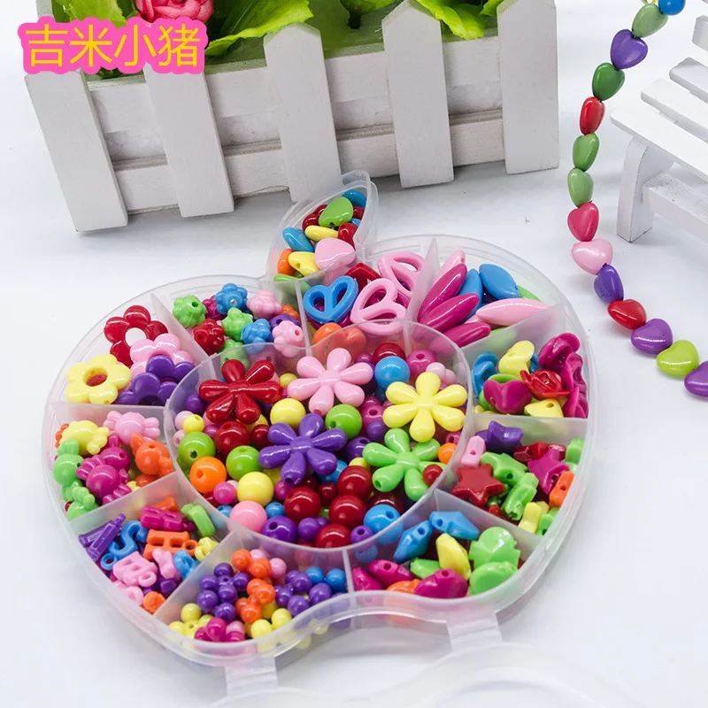 

Beads Toys For Children Girl Gift Lacing Necklace Material Kids Bead Set Needlework Creativity Art And Craft for Kids Jewelry