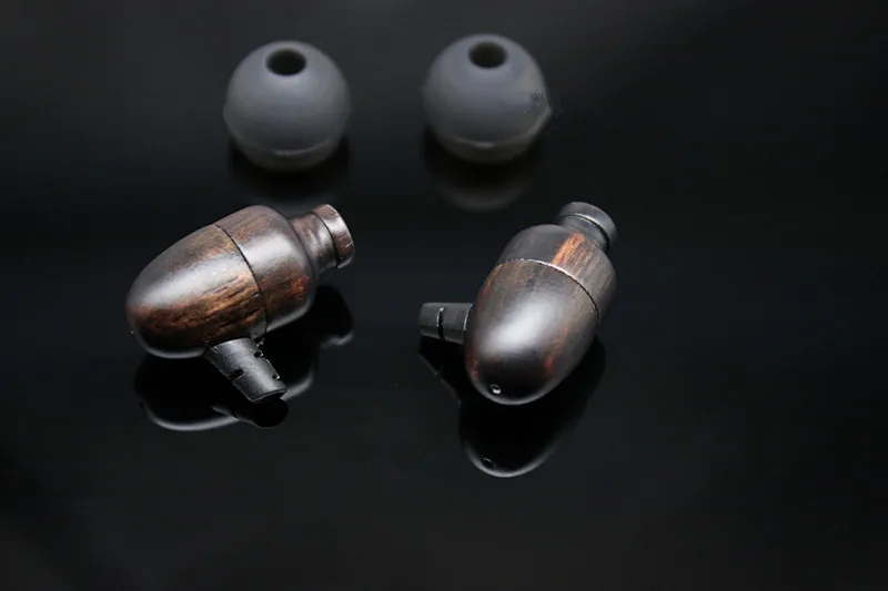 

8mm wood shell Diy earphone accessories black Sandalwood