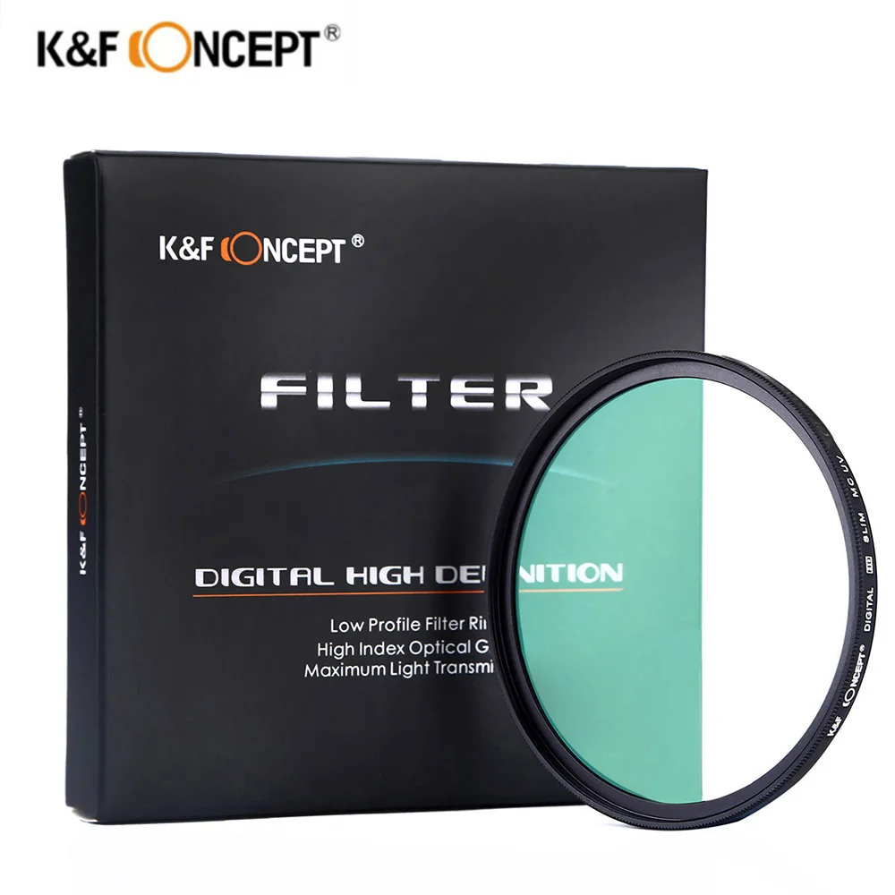 K & F CONCEPT тонкая защитная пленка для объектива MC UV HD с многослойным покрытием