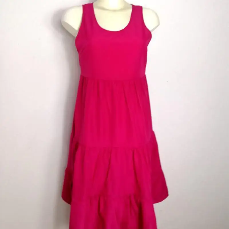 Princess Sleeveless Round-collar Stitching Dresses 2019 Women's Spring New Fashion Pure Color Pendulum Vestidos Simple Dress | Женская