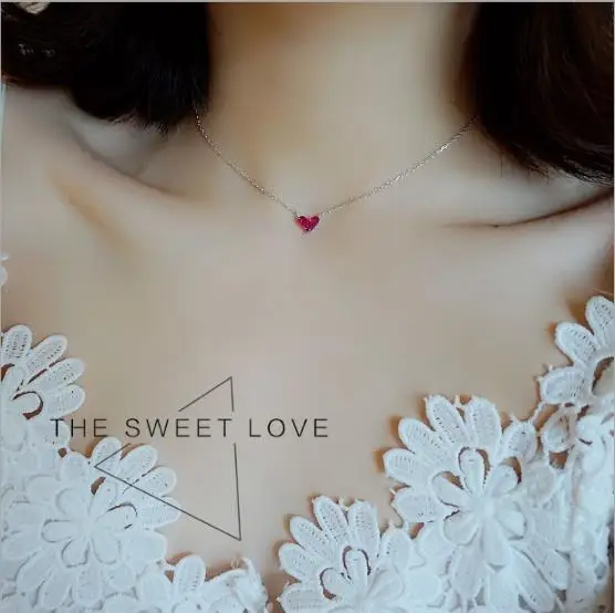 Collar Bijoux Fashion Jewelry Silver Color Heart Necklaces Pendants For Women Choker Mujer Collares | Украшения и аксессуары