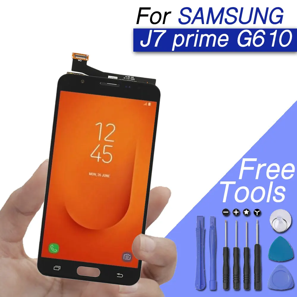 ЖК дисплей для Samsung galaxy j7 prime экран Замена G610 G610F G610M Легкая регулировка|Экраны