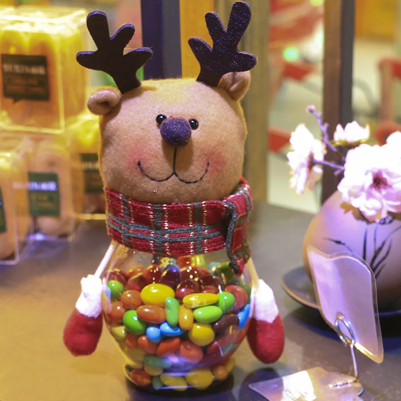 YK-0205 Holiday Supplies Christmas Home Bar Children's Old Man Snowman Elk Gift Decorations Candy Jar | Дом и сад