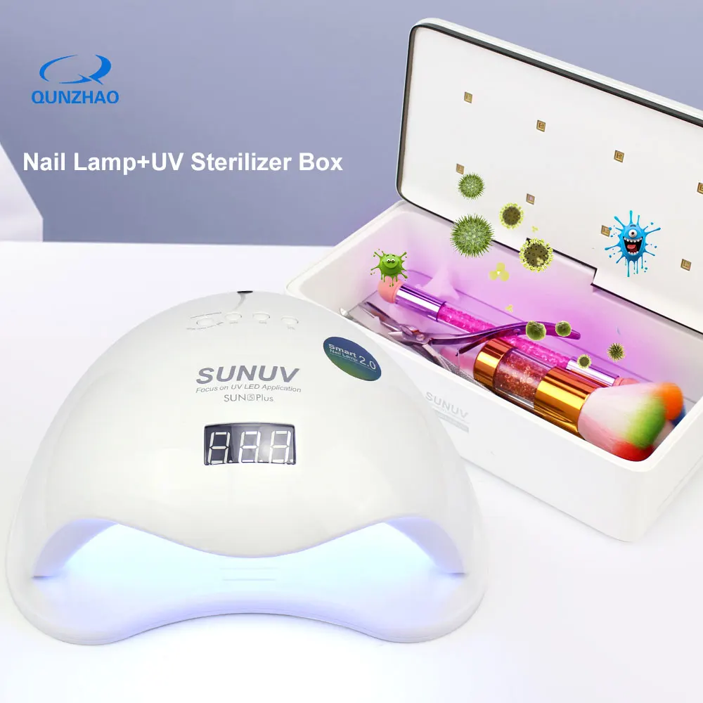 Sunuv Sun5 плюс 48 Вт УФ лампа для ногтей светодиодная маникюра Сушилка + стерилизатор