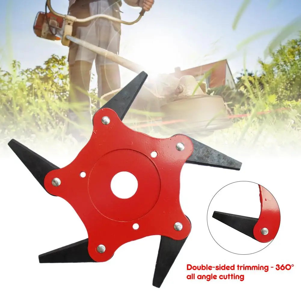 

Mower Replacement Trimmer Head Manganese Steel Alloy 5-edge Power Grass Cutter Garden Lawn Mower Cutter Accessory