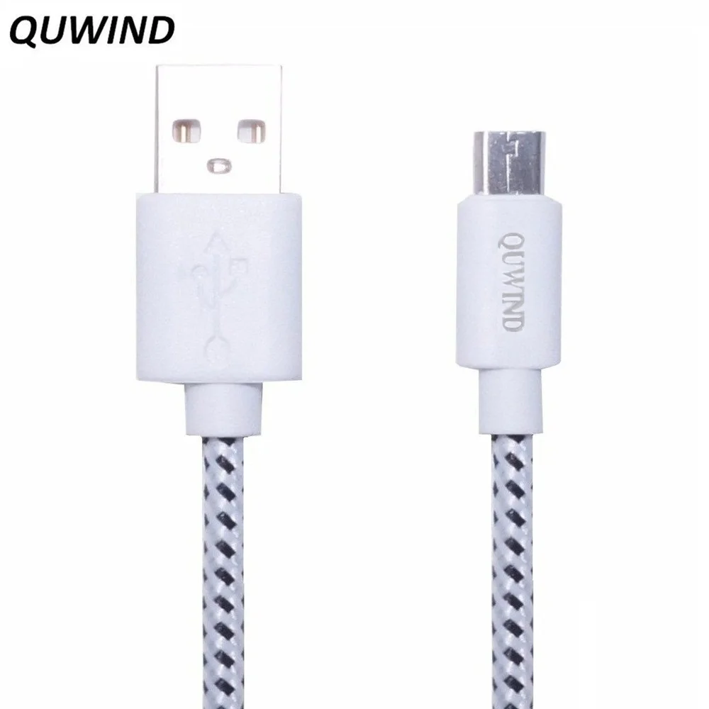 Нейлоновый плетеный USB кабель QUWIND для Huawei Android Samsung HTC|usb charge|data cable for androidphone samsung |