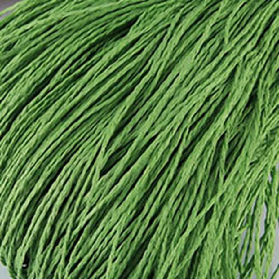 green Однотонная пряжа из рафии, пряжа для вязания крючком, соломенная шляпа, ручная работа, корзины для шитья, материал для рукоделия, 100 г/шар - Цвет: green