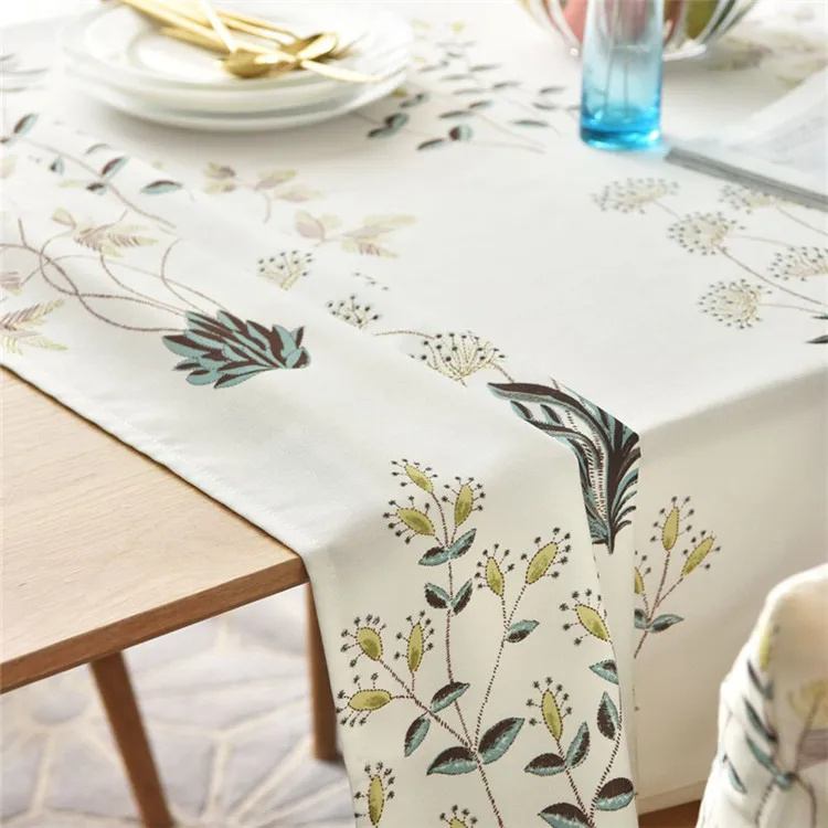 Скатерть Tafelkleed с голубыми водными травами, покрытие для стола Mantel De Mesa, многофункциональная льняная скатерть с принтом