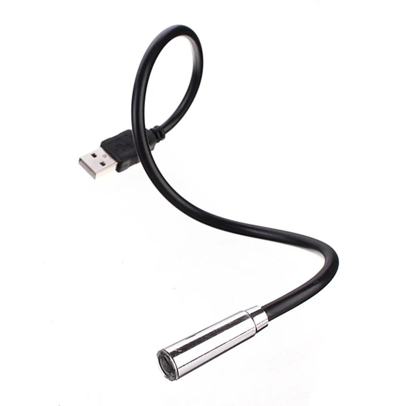Портативный USB ночник для чтения мини черный гибкий светодиодный Лампа фонарь