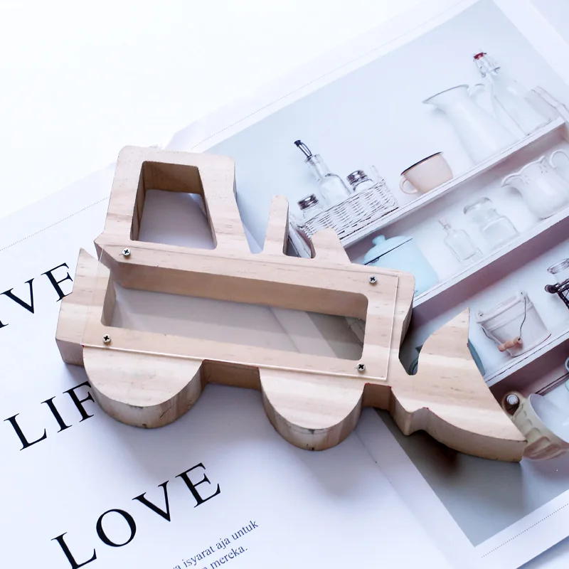 Новинка 2018 копилка с деревянным погрузчиком скандинавские украшения для детской