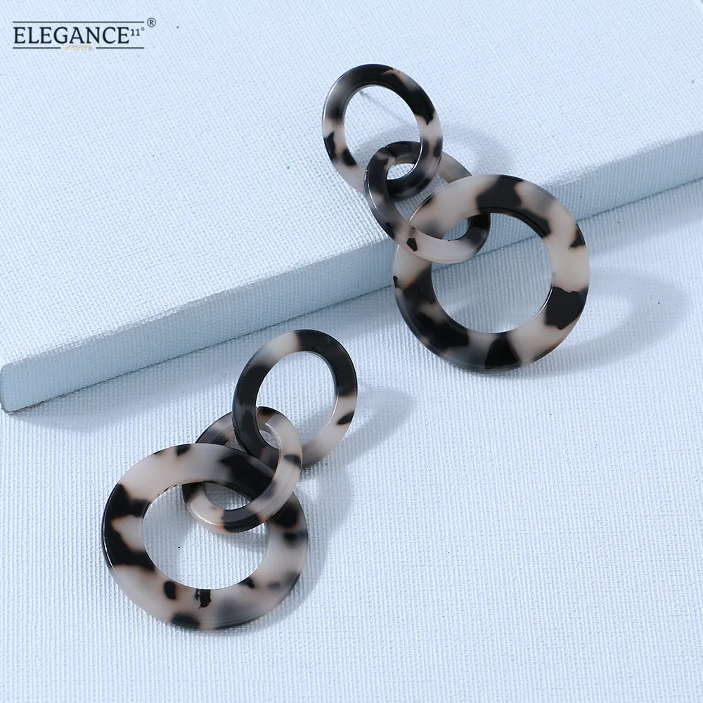 

Elegance Big Acrylic Stud Earrings Royal Blue Geometric Acetic Acid Earring Studs Statement Jewelry Vintage Bohemian Wholesale