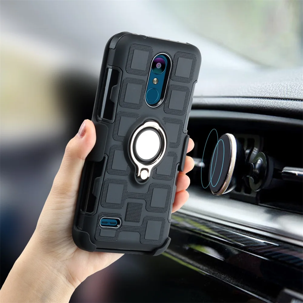 Магнитное кольцо Автомобильный кронштейн 3 в 1 чехол для lg K8 2018 2017 Q8 V30 Q Stylo 4 K9 K10 k11 X4