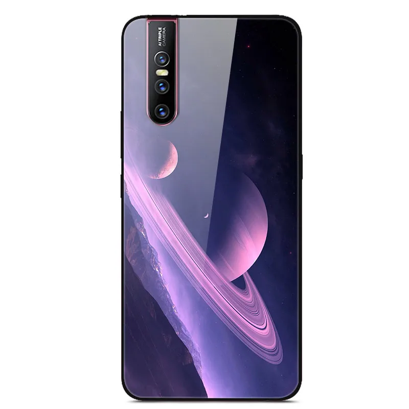 13 Чехол для VIVO V15 Pro, чехол VIVOV15 Pro из закаленного стекла с изображением планеты космос, стеклянный чехол на заднюю панель для VIVO V15 Pro V15Pro V 15 Pro, чехол - Color: 13