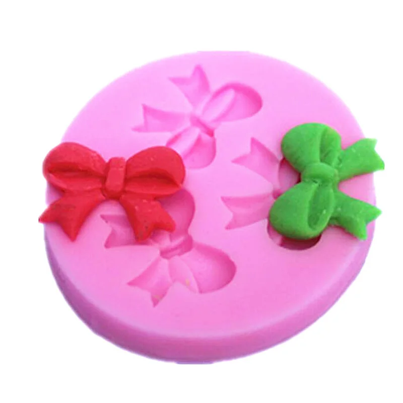 Силиконовая форма для торта с бантами цветок 3D Фондант формочка инструмент