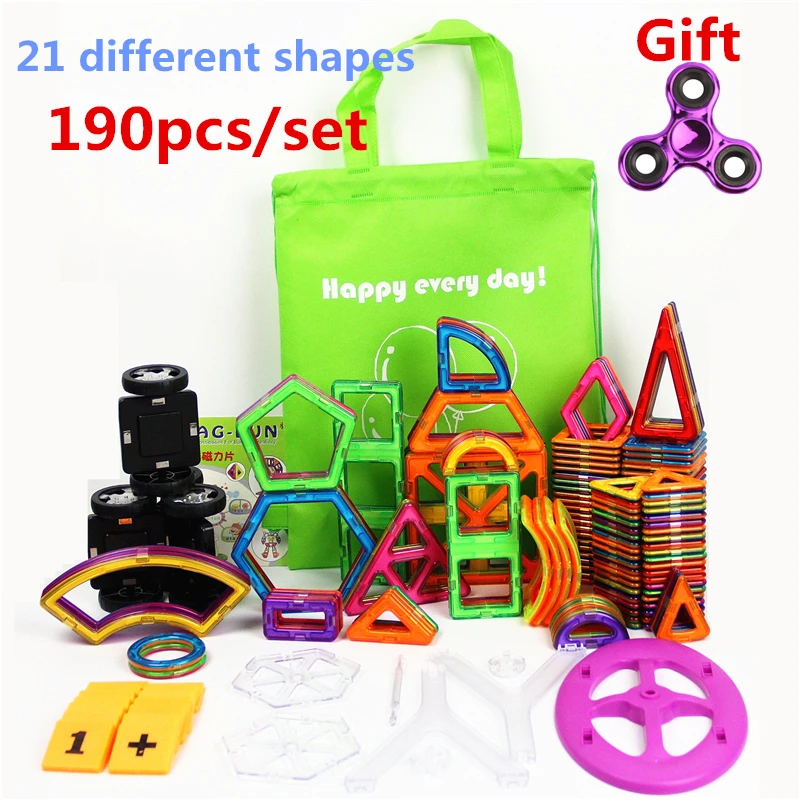 Vavis тови 190 шт./компл. Стандартный Магнитная Строительные блоки Кирпич дизайнер