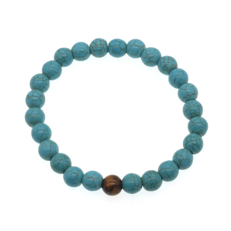 2Pcs Lucky Gem Fashion Natural stone Tiger Eye 8mm Beaded bracelet  Beads Bracelets for Women Men Lovers Jewelry Gift  Pulseras