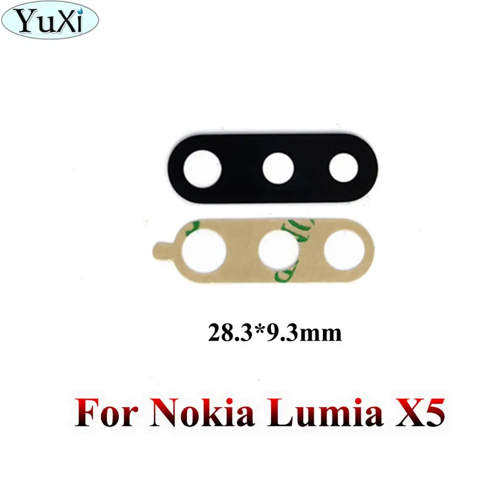Lumia X5 YuXi задняя камера стеклянная крышка объектива для Nokia 5 6 8X5X6X7 3 6,1 7 Plus для Nokia Lumia 950 950XL1520 с адгезивной наклейкой - Цвет: Lumia X5