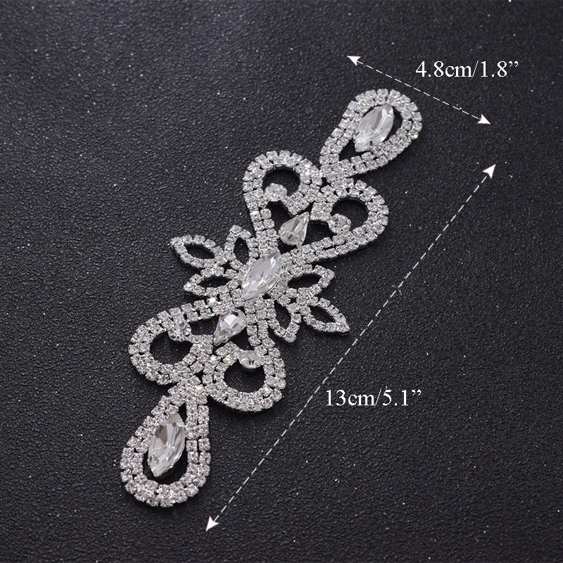 10 шт. Стразы хрустальные цветочные аппликации украшения для свадебного платья