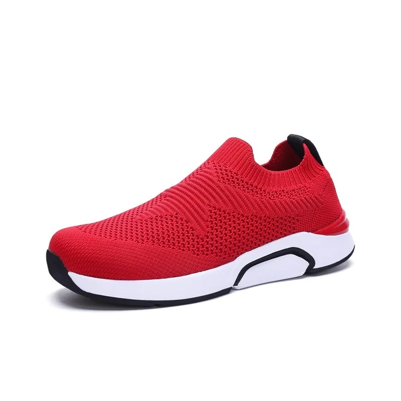 Мальчиков чистая ткань дышащая обувь для защиты ног Slip On Туфли без каблуков