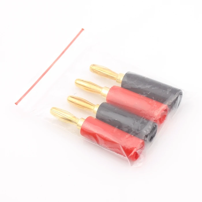 4pcs/lot Banana Horn Wire Socket For Budweiser Gold Plated High Quality Audiophile Speaker Plug Connector | Обустройство дома