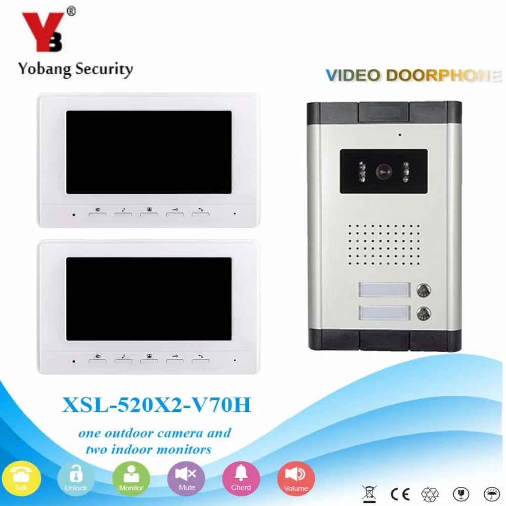 Yobang Security 7 &quotЖК мониторы 2 кнопки камера проводной видео дверной звонок Домофон