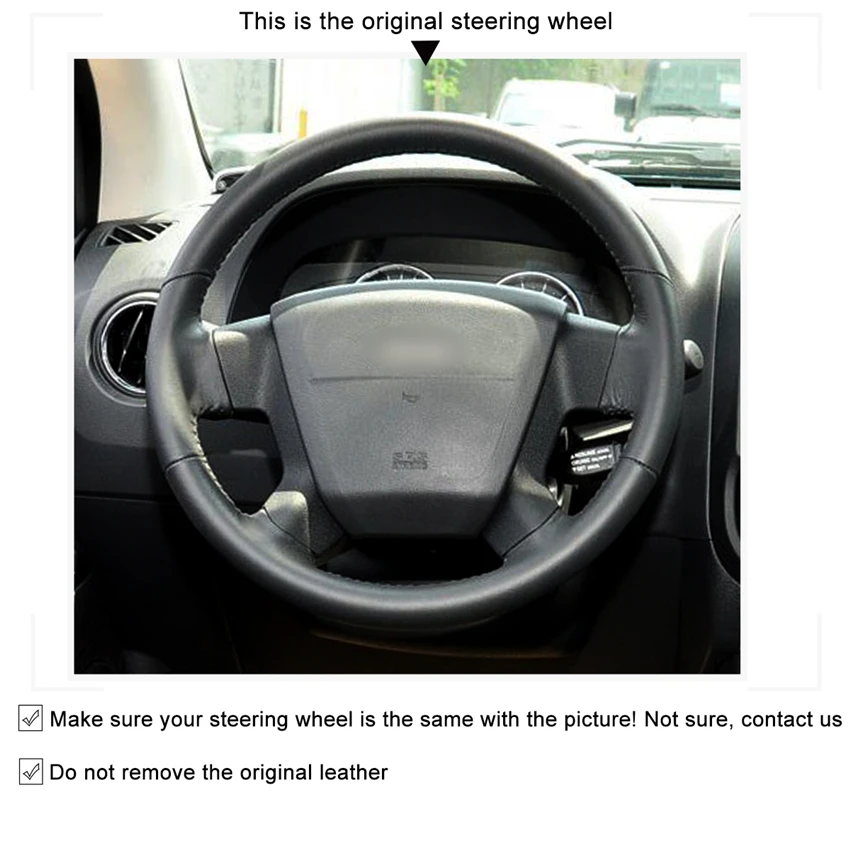 MEWANT Black Suede Hand Sew Anti-slip Car Steering Wheel Cover for Jeep Compass 2006-2010 Old Patriot 2007-2010 | Автомобили и