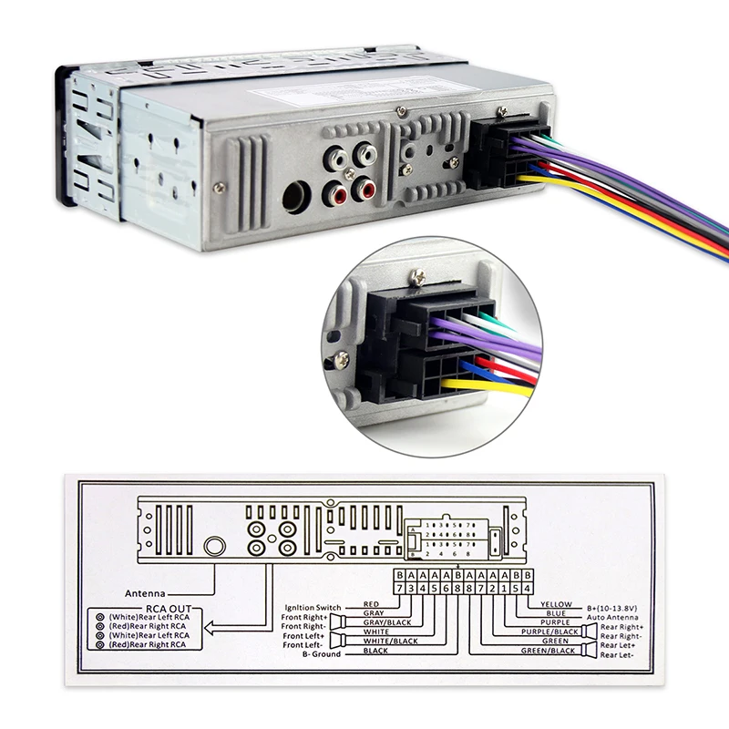 Bluetooth Авторадио 1 din автомобильное радио 12v стерео usb аудио mp3 рекордер fm sd aux вход oto