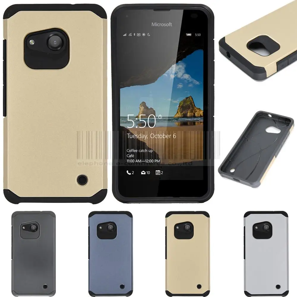 Для Lumia 550 двухслойный Гибридный бронированный чехол сверхмощный ударопрочный