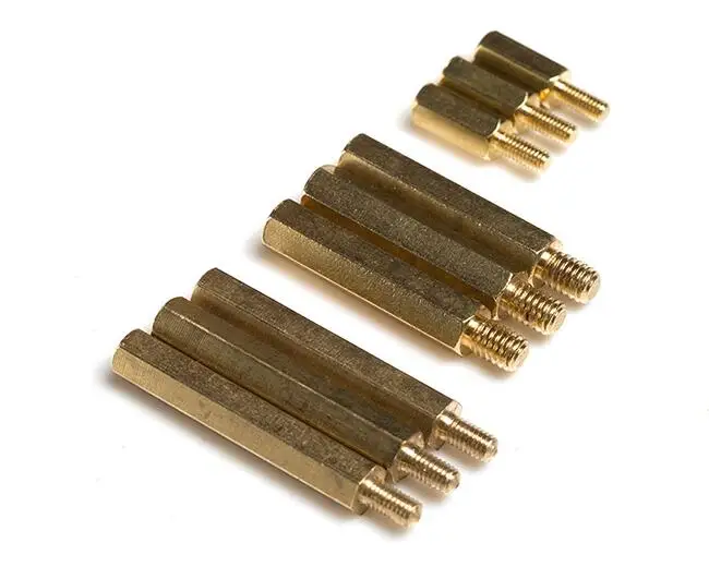 20 шт. шестигранные проставки M3 латунные для печатных плат винты штырь