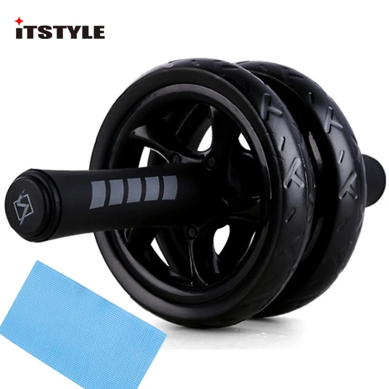 ITSTYLE No Noise Ab Roller  Abdominal Wheel Roller With Mat Gym Exercise Fitness Equipment