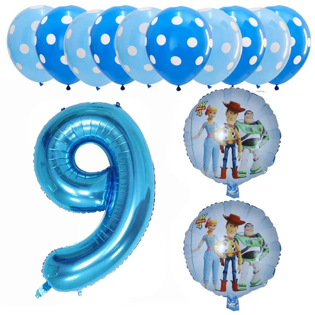 Темно-серый 13 шт., 30 дюймов, номер 1, 2, 3, 4, 5, 6, 7, 8, 9, фольгированные шары, латексные шары, детская история, день рождения, игрушка, Базз Лайтер, Декор, детская игрушка - Цвет: Темно-серый