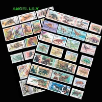 wholesales 50 pcslot topic dinosaurs from the world wide used with post mark postage stamps collecting