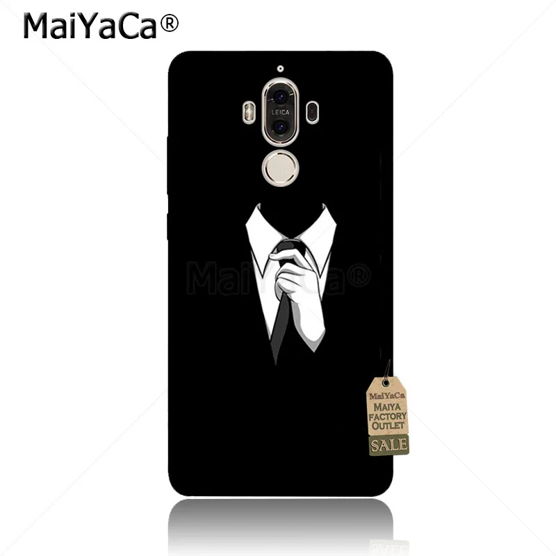 MaiYaCa темный костюм Mystery Man черный скраб аксессуары для телефона чехол Huawei mate9 mate10 P9