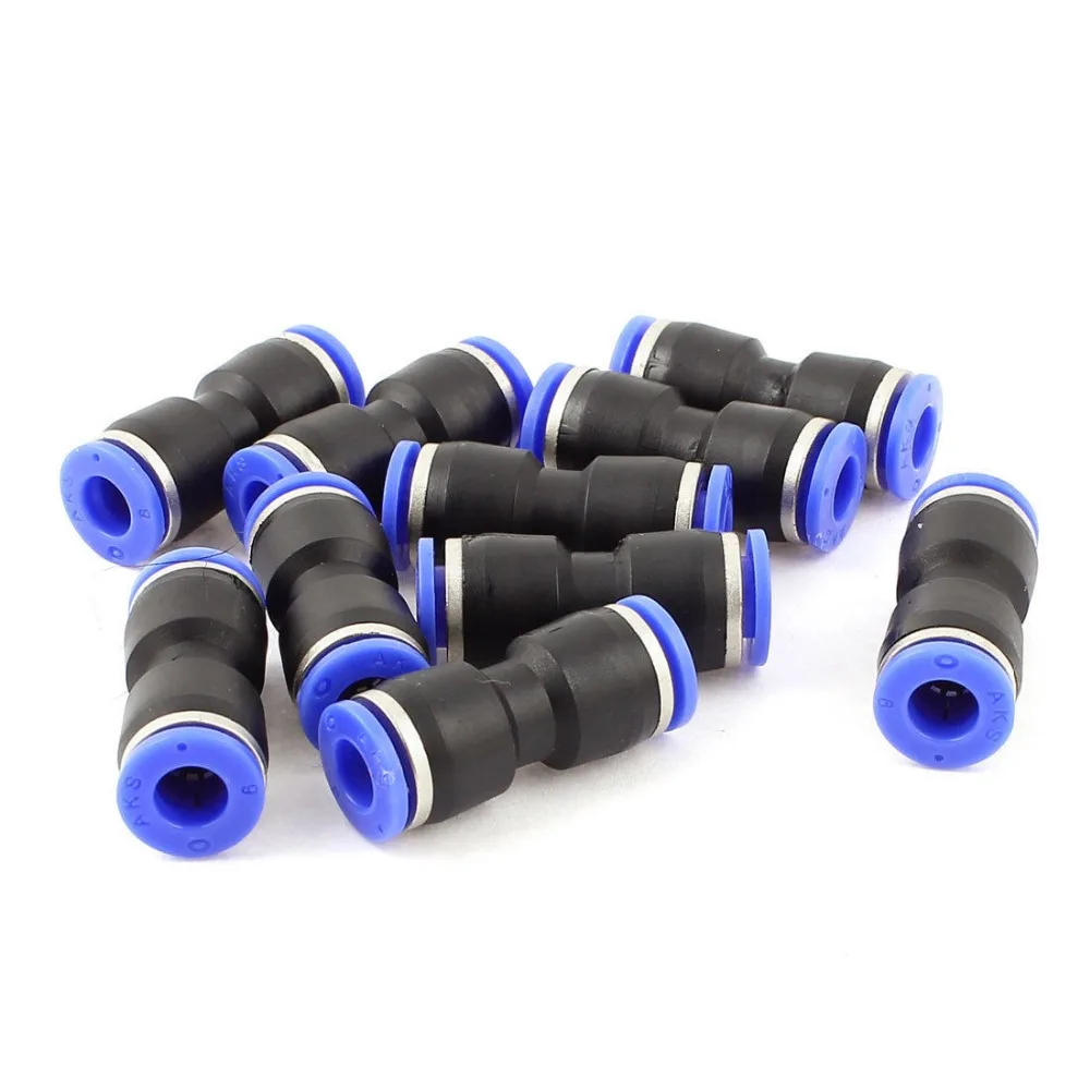 10 шт. 2 полосный прямой толчок в пневматическом соединении быстроразъемные 1/4 &quotтрубные фитинги|push in|pneumatic push