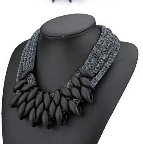 Женское ожерелье с подвеской ZOSHI плетеная цепочка из ткани пластиковые подвески