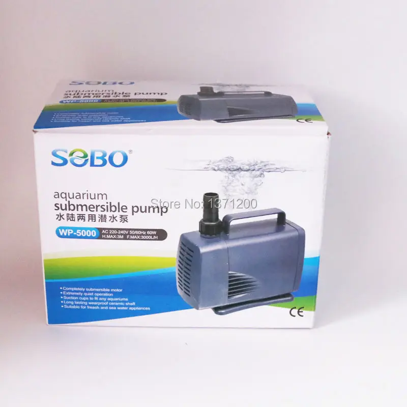 Высококачественный WP-5000 3000 л/ч 60 Вт для аквариума сверхтихий аквариумный