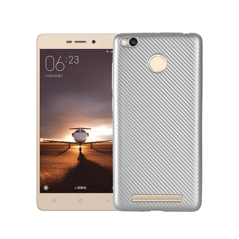 WolfRule Xiaomi Redmi 3s Case 3 Cover Luxury Full Protection Carbon Fiber Brushed TPU For Phone Shell |