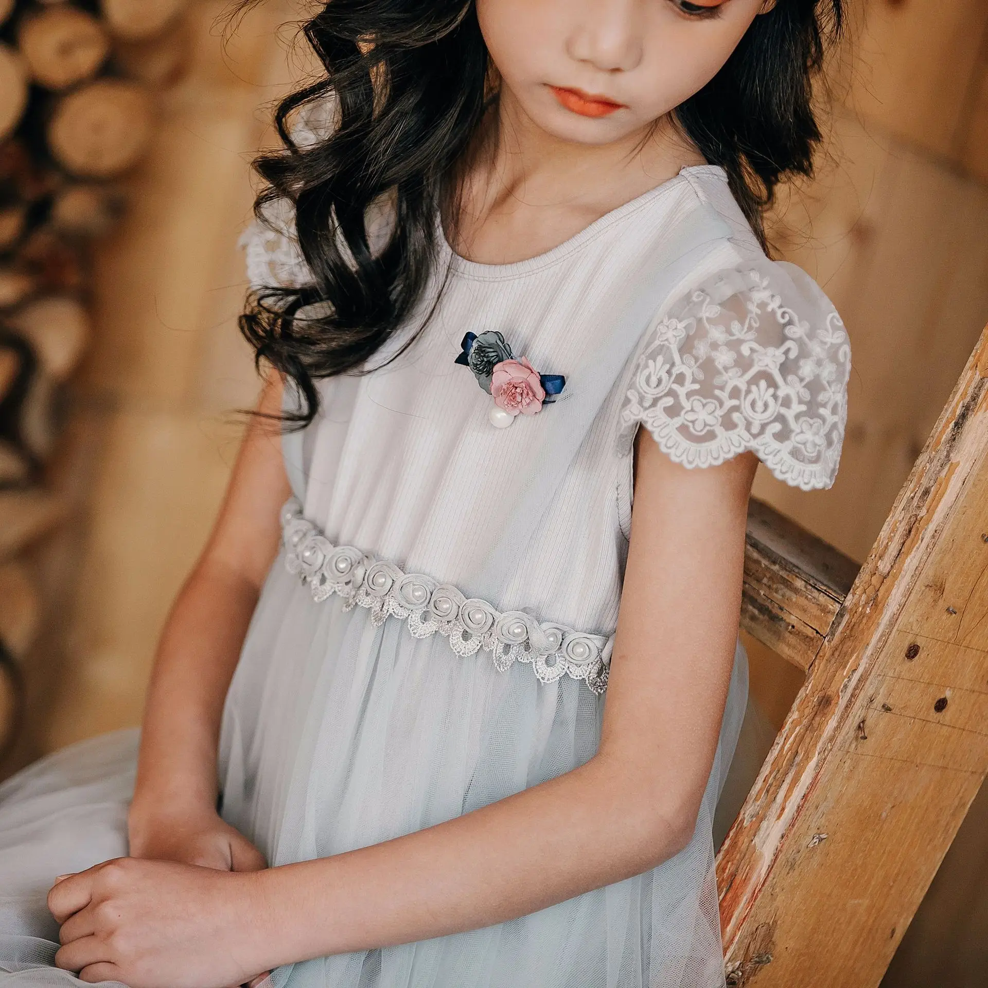 

Princess pretty girl tulle princess Lolita style dress top grade children dress