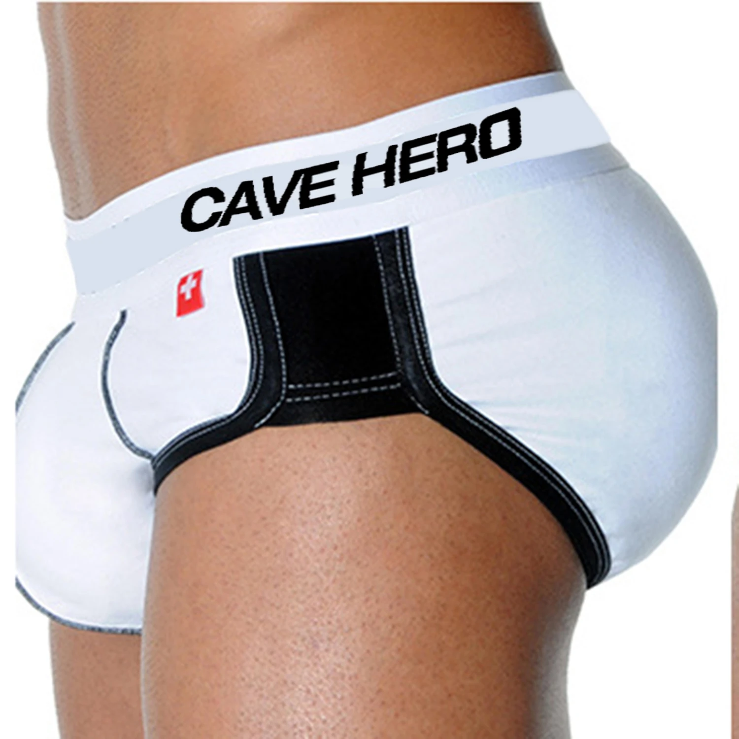 CaveHero сексуальные хлопковые мужские боксеры нижнее белье с подкладом